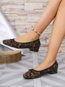 2025 仿鹿皮绒面革柔软蝴蝶结百搭透气软底平底鞋 - 彩色 - 查看 7