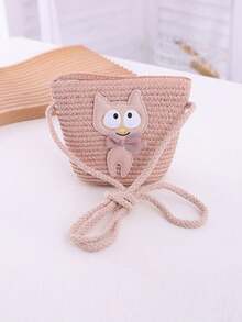 1pc Girls' New Cute Princess Cartoon Straw Crossbody Bag, Princess Outing & Beach Bag, Suitable For Daily Use - Cartoon - View 3