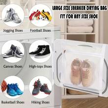 Saco para secar calçados esportivos, saco para rede de lavanderia, saco para lavar calçados com tira elástica, saco para lavar calçados esportivos, saco para secar máquina de lavar roupa, para calçados, roupas, lavanderia e uso comercial