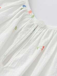 Balabala Girls' Short Sleeve Set Floral Shirt Two Pieces Set 2025 Summer New - White and Red - View 4