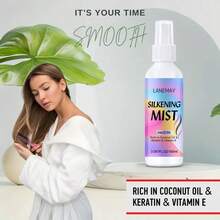 Ening Mist Hair Spray With Coconut Oil & Vitamin E - Long-Lasting Moisture, Tames Frizz And Flyaways, Dry, Damaged Strands And Breakage - Easy Styling & Curl Definition For All Hair Types-100ml - White - View 8