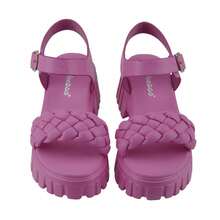 BELOVELY[High-2]Platform  Sandals For Women - Open Toe One Band Buckle Ankle Sandals Strap Block Heel Fashion Summer - Hồng - Xem 6