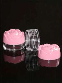 12/24个装塑料化妆品霜罐，透明圆形空罐，配玫瑰金盖，可重复使用的迷你化妆品罐，适用于面霜、乳液等，20克 - 彩色 - 查看 2