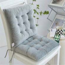 1PC Autumn And Winter Solid Color Plush Cushion, Can Also Be Used As A Cushion, With Fixed Rope, Suitable For Computer Office, Driving And People Who Need To Sit For A Long Time Room Decor Aesthetic Room Decor Home Decor Living Room Decor Chair Office Chair Chair Cushion Seat Cushion Back To School School Supplies