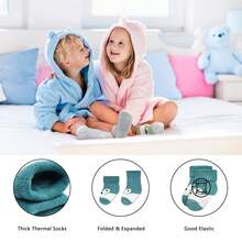 Baby Boys Socks Thick Terry Socks, 10 Pairs (0-3years Old) For Newborn Boys Girls,Cute Warm Ankle Crew Socks Set - #2熊+狐狸(10只裝) - 查看 2