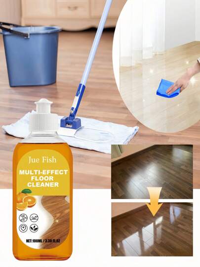 100ml Multifunctional Aromatic Floor Cleaner, Orange-Scented Floor Cleaner, Which Can Degrease, Clean And Brighten Wooden Floors And Tiles, Suitable For Various Household Scenarios (New And Old Models Are Randomly Dispatched)