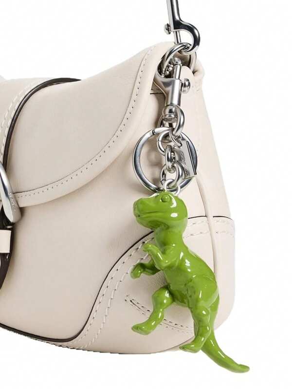 1 pieza Llavero de aleación de zinc con diseño de dinosaurio de unicolor y estilo de dibujos animados, accesorio versátil y personalizado para mochila, coche u otros usos, pendiente único y accesorio de llavero para mochila, accesorios de coche, estilo gótico y Y2K