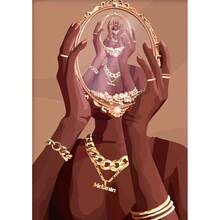 1pc Unframed/Framed Wall Art Poster, Popular Modern Canvas Poster Art Print, Wall Art, Braided Hair, African American Bedroom Home Decor - Multicolor - View 22