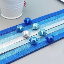 Papel de Origami Estrela de Diamante Brilhante - 520 folhas / Pacote de Tiras de Papel Estrela da Sorte com Degradê de Arco-Íris, Para DIY Arte e Artesanato Criativo, Degradê Colorido de Arco-Íris, Perfeito para Projetos Criativos, Presentes de Aniversário e Feriados