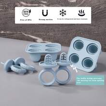 Silicone Ice Cream & Breastmilk Popsicle Mold - Perfect For Kitchen & Dining, Ideal Christmas & Halloween Gift, Ice Cream & Breastmilk Popsicle Mold - Multicolor - View 4