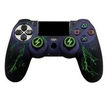 适用于 Playstation 4 控制器的 Lightning 控制器外壳，RALAN 1 控制器保护套 +2 个定制拇指握把盖 - 彩色 - 查看 14