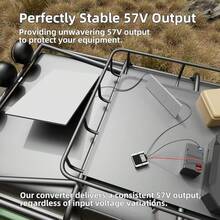 Starlink Mini 12V/24V 适配器，DC 12V/24V 电源线转换器，适用于 Starlink Mini 电源升压至 57V 4.5A 转换套件 DC 公插头，适用于卡车房车 - 銀色 - 查看 3