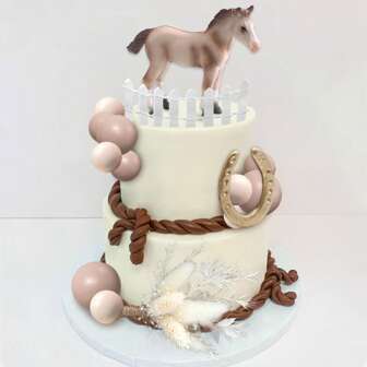 LaVenty 马蛋糕装饰牛仔竞技西部主题派对装饰马匹牛仔女牛仔性别揭示生日婚礼派对用品