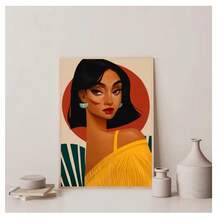 1幅无框高级面部平面设计海报复古画高清墙艺术现代客厅卧室宿舍书房酒吧咖啡厅墙壁装饰家居装饰画 - 彩色 - 查看 14