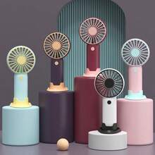 Handheld Mini Fan 400mAh Lithium Battery USB Charging Portable Gift LOGO Cartoon Mini Fan - Multicolor - View 4