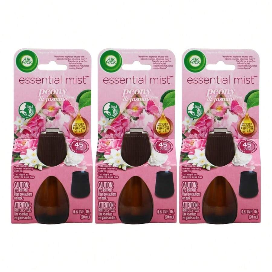 Air Wick Essential Mist Refill, Peony & Jasmine, 0.67oz ( 3-Pack ) - Peony & Jasmine - View 1