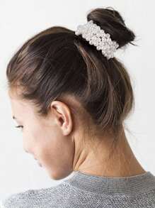 1/2pcs Faux Pearl Hair Ring Bracelet Dual Purpose Hair Tie For Women, Elegant Faux Pearl Hair Ring For Girls, Bracelet Dual Purpose Headstring, Hair Tie Accessories, Dongdaemun Hair Accessories, Headpiece Faux Pearl Hair Ring Solid Color Luxurious Elegant Romantic Sweet PS (Polystyrene) Hair Tie Hair Accessory Ponytail Holders Hair Elastics Hair Rubber Bands Scrunchies Hair Rope Elastic Hair Tie