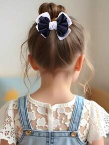 2 件装开斋节黑白蝴蝶结发夹，鳄鱼皮织物发夹，蝴蝶结，优雅发饰，适合女孩毕业礼物