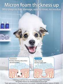 جهاز تفريغ رغوة جديد للحيوانات الأليفة، صانع رغوة كهربائي لشامبو القطط والكلاب، تشغيل بلمسة واحدة، إنتاج رغوة تلقائي، فقاعات دقيقة للتنظيف الشامل، حجم رغوة قابل للتعديل، منخفض الضوضاء، صديق للحيوانات الأليفة