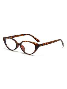 1 Pair Women's Leopard Print Cat Eye PC Frame Solid Color Full Rim Studded Fashion Eyeglasses - Nhiều màu - Xem 3