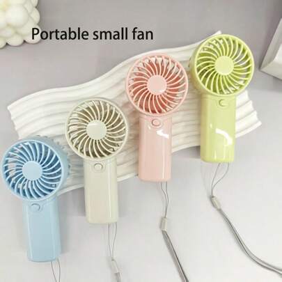 1pc Mini Portable Hand Fan, Lightweight Handheld Fan With Lanyard - For Office, Outdoor, Travel And Camping - Stay Cool Anytime, Anywhere (Battery Not Included)