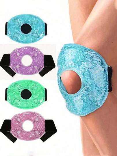 1pc Soft Gel Knee Ice Pack, Ice Pack Knee Sleeve, Gel Ice Bag Wrap, Ankle Sports Ice Pack, Hot And Cold Large Ice Pack, Adjustable, Reusable Knee Pad, Soft & Cool Leg Sleeve, Suitable For Head, Shoulder, Leg, Knee Sports Injuries, Summer Cooling Ice Pack, Home Outdoor
