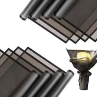 20 ورقة ورق هدايا مطبوع عليها أزهار - ورق هدايا مقاوم للماء، مناسب للحرف اليدوية، إمدادات محل الزهور، هدايا العرس والأعياد الميلاد، عيد الأم، تخرج