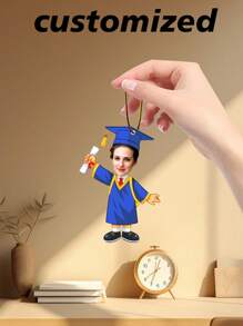 1PC Personalized Graduation Photo Custom Headshot Decoration Hanging, Acrylic Custom School Graduation Memorial Hanging, Boys And Girls Graduation Portrait Custom Decoration, Perfect Graduation Gift, The Perfect Graduation Gift For Students And Teachers