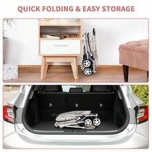 Double Pet Stroller, Foldable Stroller For 2 Dogs & Cats, Two-Seater Carrier Twin Dog Walk Jogger Travel Pet Carriage Cart With Storage