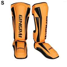 1 Pair Muay Thai Leg Guards Shin Instep Protectors, Thick Martial Arts Kickboxing MMA Shin Guards Ankle Guards