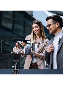 HITOZON Professional Wireless Lavalier Microphone For Smartphones,Wireless Microphone Plug-Play,Lapel Mic For Video Recording,Teaching, Interviews,Podcast,Cordless Omnidirectional Condenser Recording Mic For Vlog