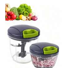 1 件多功能厨房蔬菜切碎机，手动食品加工机蔬菜切碎机，便携式手拉绳蒜蓉切碎机洋葱切碎机，适用于蔬菜、生姜、水果、坚果、香草等，（500 毫升、900 毫升两种尺寸可选）灰色 - 深灰色 - 查看 12