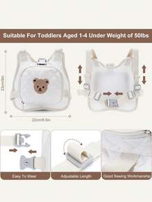 Toddler Backpack Belt With Anti-Lost Wrist Chain, Cute Mini Children's Walking Belt, Keep Children Close To The Backpack Rope Tether