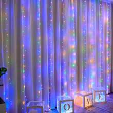 Novelty Indoor Decorative Lamp, USB Powered With Remote Control (Batteries Not Included), 8 Flashing Modes, Timing Function, Holiday Window Curtain Hanging Light For Christmas, Valentine's Day, Halloween And Other Festive Atmosphere Decoration, Single Party, Wedding Ceremony, Carnival Night