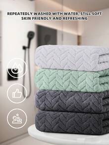 1 件黑色小麦珊瑚绒浴巾，70x140 厘米/27.56x55.12 英寸，超柔软珊瑚绒，吸水率高，快干，不脱落，男女通用，适用于浴室、淋浴、头发、情侣、运动、家居、旅行、户外、情人节礼物