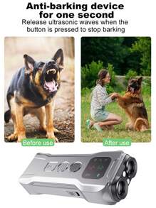 جهاز طارد الكلاب بالموجات فوق الصوتية الجديد، مدرب كلاب محمول عالي الطاقة، جهاز مضاد للنباح، طارد كلاب ثنائي الرأس بوضعي الموجات فوق الصوتية والوميض، مضاد للعض، طارد الكلاب