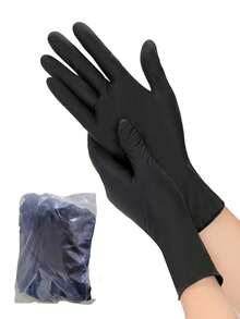 无粉黑色一次性丁腈手套，有 S、M、L 和 XL 码可选（不含乳胶、不含过敏原，适用于厨房、浴室、卫生间、客厅等），厨房、浴室、家居和家居用品供应商（无包装盒） - 彩色 - 查看 10