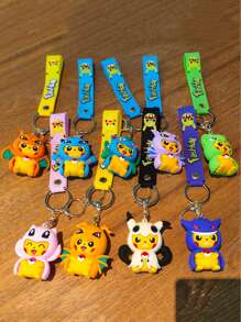 pokemon Pokemon, Pikachu Imitation Makeup Keychain, Disguised , Charizard, Etc., Cartoon Cute Doll Bag Pendant Small Gifts Is The Perfect Party Gift, And Also The Perfect Gift. Decoration Features - An Ideal Gift That Can Be Given, A Must-Have In Summer, Suitable For Giving Or Using At Summer Parties, Birthday Parties, Christmas, Halloween, Thanksgiving Parties