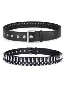 Women Belts - 黑色 - 查看 9