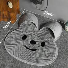 Multifunktionale Silikonbadematte - Fußpeelingmatte, rutschfeste Massagematte zum Duschen, rutschsichere Badematte, Dusch-Fußpeeling, Entfernung von Hornhaut, Hase-förmige Silikon-Massagefußmatte, Wohnwagen-Essentials, Badezimmer-Essentials für Zuhause, Hase-förmige Silikon-Badematte