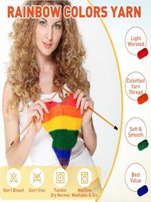 1卷50克5股混纺牛奶色腈纶纱线，100%腈纶柔软纱线，适合DIY编织包包、围巾、帽子、毛衣、玩偶（多种颜色可选）