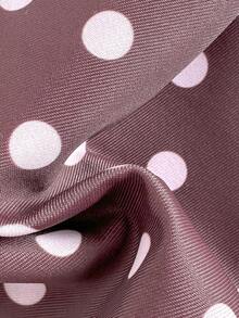 Women's Polka Dot Double Fabric Contrast Color Halter Bikini Top And Side Tie Bottoms, Suitable For Beach, Summer Vacation And Pool Party