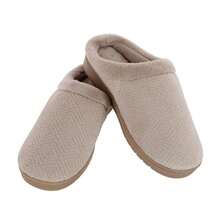 Isotoner Women's Sculpted Microterry Hoodback Clog Slippers - Màu Khaki - Xem 1