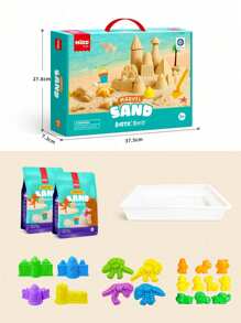 Play Sand Set Of Sand Toys Magic Sand Kit Clay Activities Arts And Crafts Stress Relief Toy Birthday Gift (Some Parts Are Sent Random)"Magic Sand Toy Space Sand Toy, Approximately 500g Per Pack, Space Toy Sand Moldable Clay Non-Sticky Rubber Mud Galaxy Magic