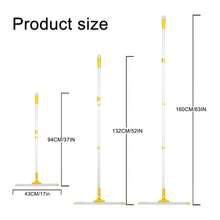 Flat Mop Cleaning Mop With 1 Telescopic Long Handle And 2 Stainless Steel Rods, Wet & Dry Mop For Hard Surface Laminate Wood Tile Kitchen Bathroom Floor Cleaning With 1 Cleaning Scraper - Màu vàng - Xem 2