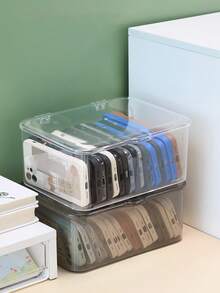 1 hộp đựng đồ dùng để bàn bằng Acrylic trong suốt có nắp, hộp đựng đồ dùng văn phòng phẩm chống bụi, hộp đựng đồ dùng để bàn làm việc, hộp đựng đồ dùng đa năng cho gia đình và văn phòng - Trong sáng - Xem 6