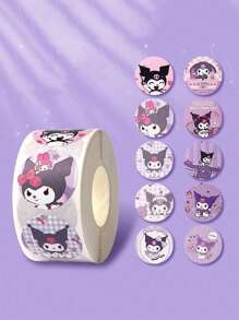 Sanrio 500Pcs/Roll Cute Hello Kittys Kuromi Melody Cartoon Stickers Suitable For Laptops Refrigerators Books Desks Helmets Skateboards Cameras Guitars Creative Stickers (Some Parts May Be Random)