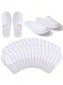 1/2/3/4pcs Disposable Slippers, Indoor Slippers, Plush Slippers, Disposable Hotel Slippers, Women Men Slippers For Air Travel, Guest Room, Hotel, Hotel Supplies, Cleaning Supplies, Household Gadgets, Back To School Supplies,Suitable For Travel Hotel And Home, Back To School Supplies