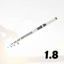 Vara de Pesca Marinha Telescópica de 1,8 m a 3,6 m, com Carretilha Opcional, Empunhadura de Cortiça Cinza, Multifuncional para Carpas, Portátil para Viagens, Equipamento de Pesca