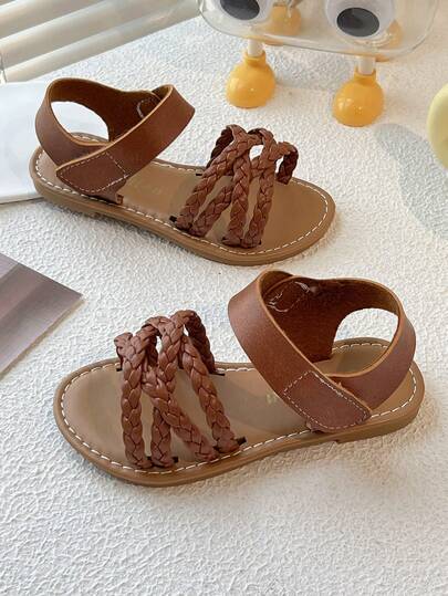 2025 Bestselling Bosibo Woven Sandals, Suitable For Girls Aged 3-12 | Adjustable Hook And Loop And Cloud Patterned Ivory Soles, Suitable For Beach/School/Park/Infant Wear GOJOGOLO!